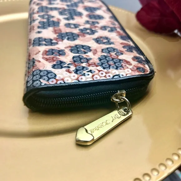 Betsey Johnson Leopard Print “Sequin”  Zip Around Wallet - Picture 9 of 13
